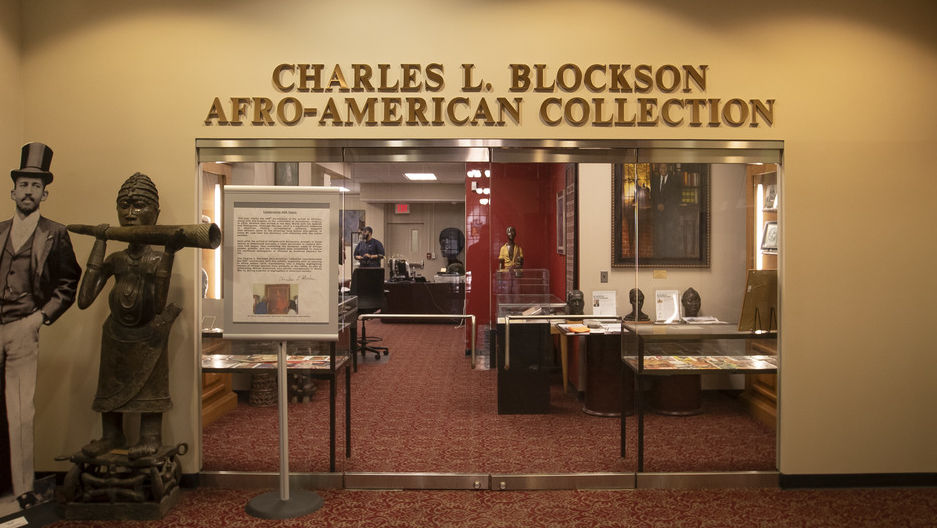 The entrance to the Blockson Collection 