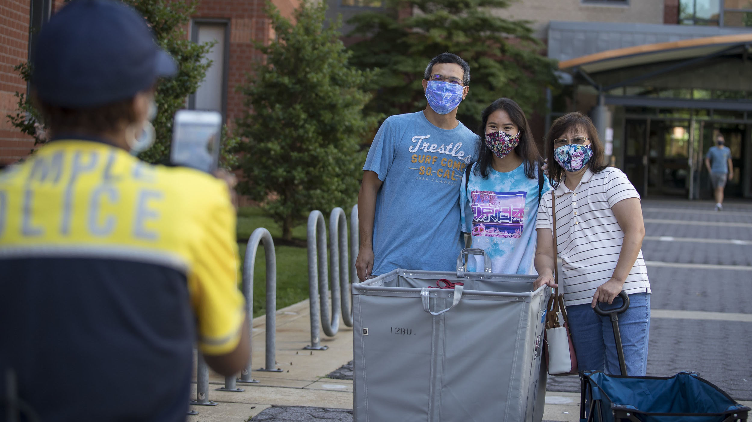 a student moves into a residence hall on Temple's campus.