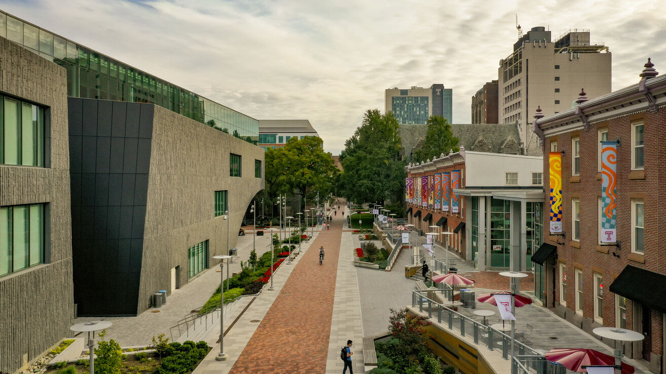 Polett Walk in the center of Main Campus