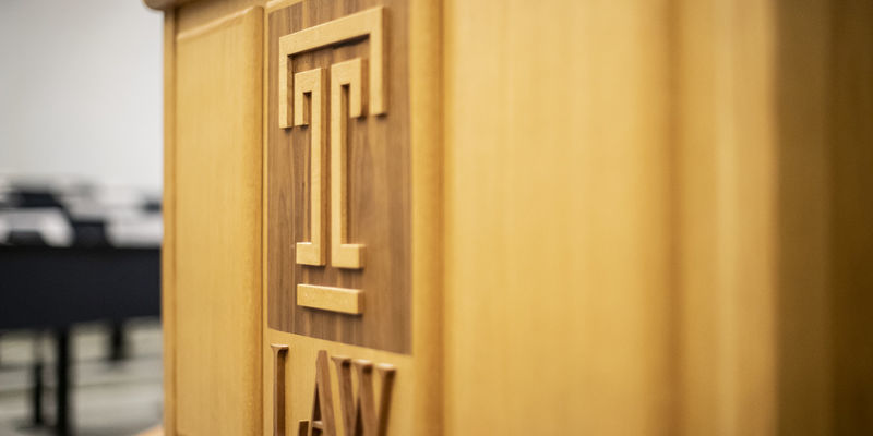 Temple Law logo pictured.