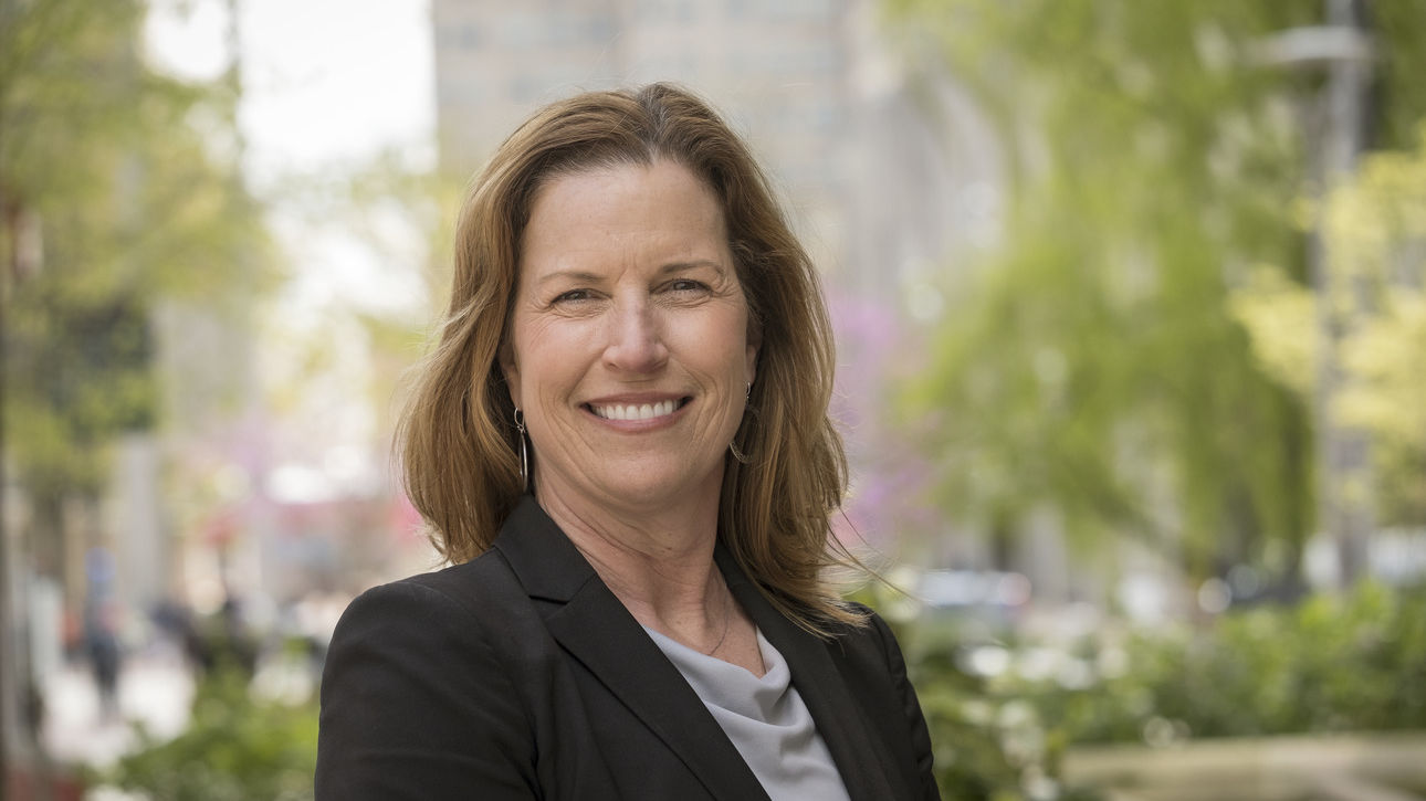 Sharon Boyle, vice president of human resources at Temple University outside on Main Campus.