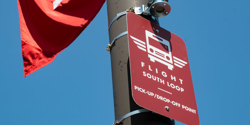 An image of one of the Flight signs.