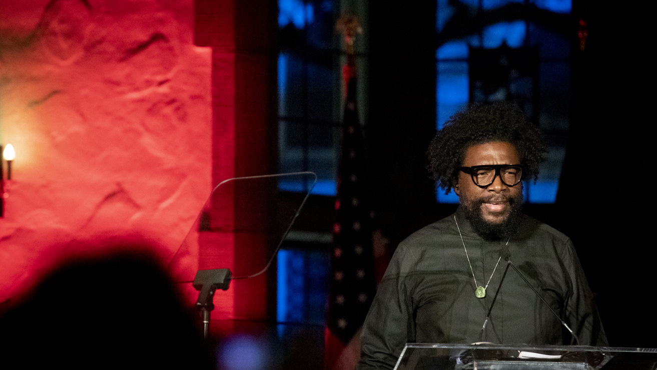 Questlove at the Lew Klein Alumni in the Media Awards ceremony. 