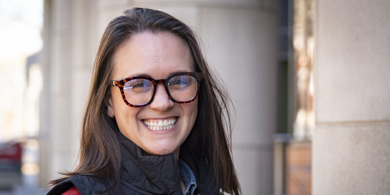 Image of Temple’s Elizabeth Taylor, researcher developing the JournAI app.