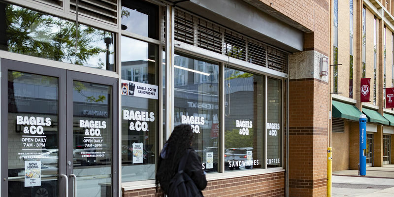 Outside of Bagels & Co. new location on Temple University’s Main Campus. 