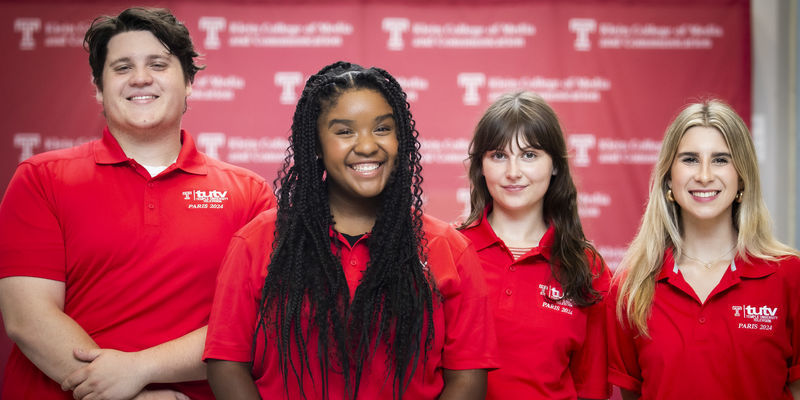 Temple students headed to Olympics pictured.