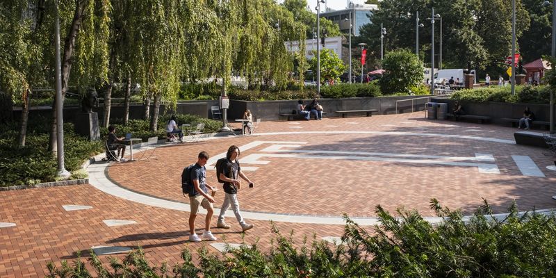 A campus show of Conwell Plaza.