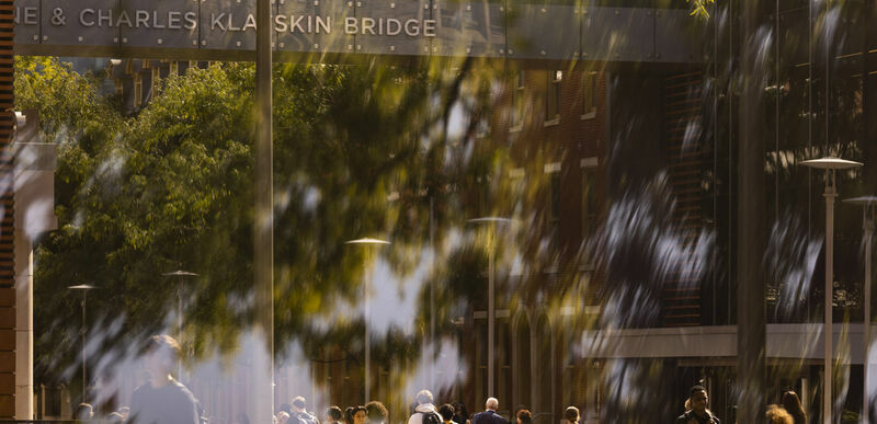 Students walking outside on Main Campus