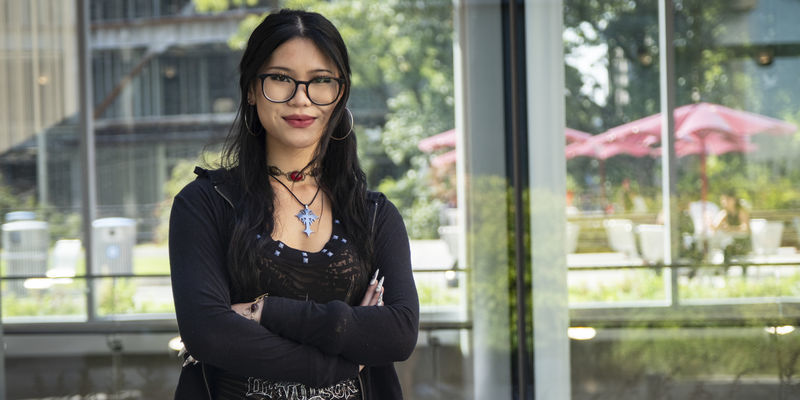 Bella Kwok standing outside on Mazur Terrace