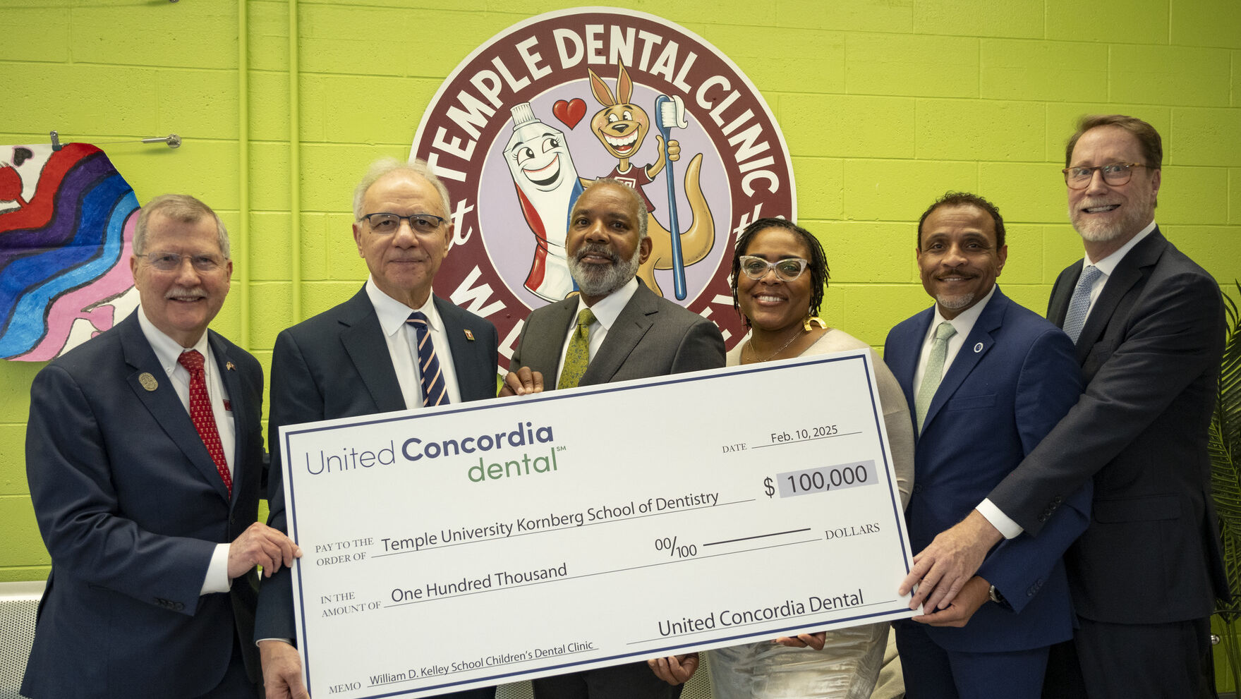 Check presentation at the dental clinic pictured.