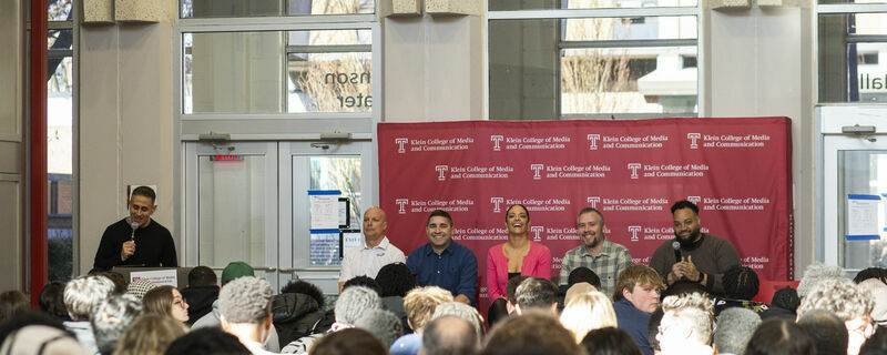  Image of Temple alumni Fran Duffy, Breland Moore, EJ Smith and Dave Spadaro. 