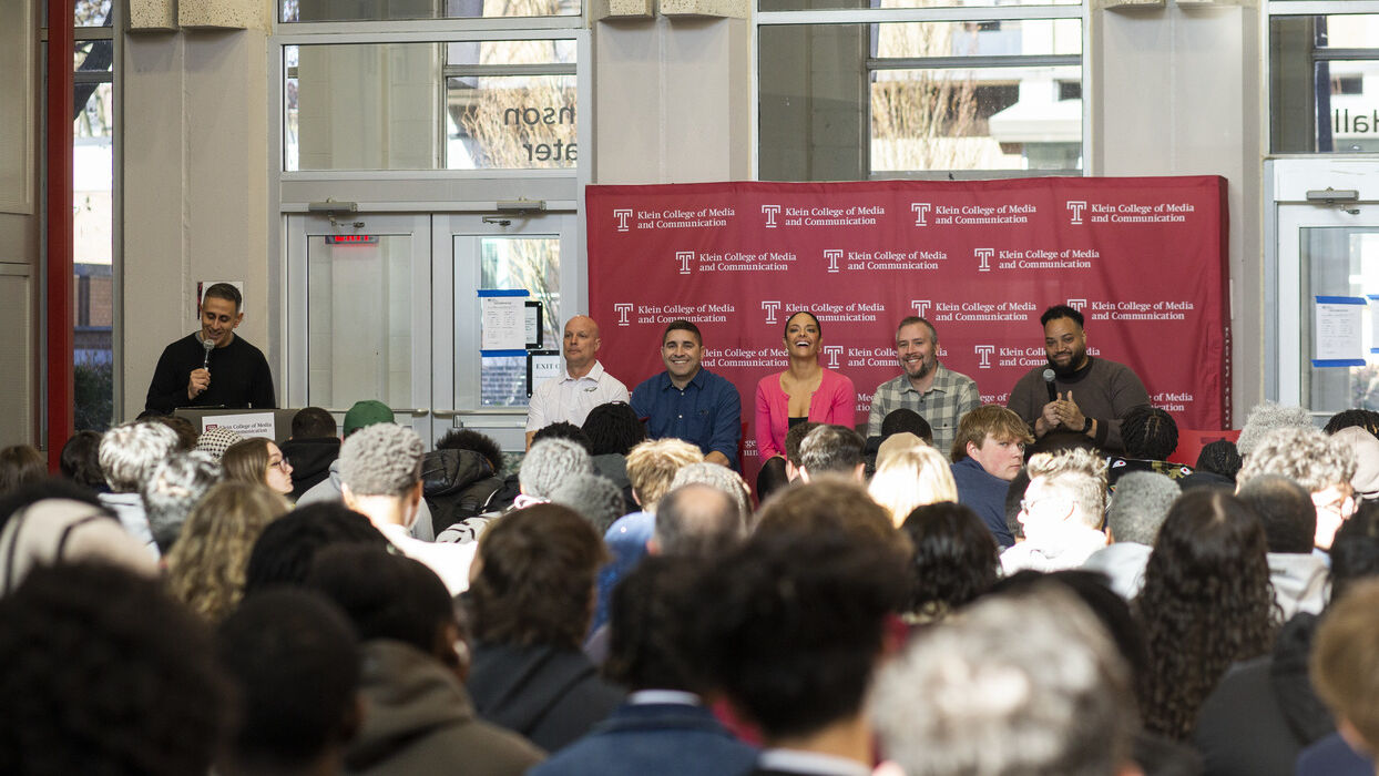  Image of Temple alumni Fran Duffy, Breland Moore, EJ Smith and Dave Spadaro. 