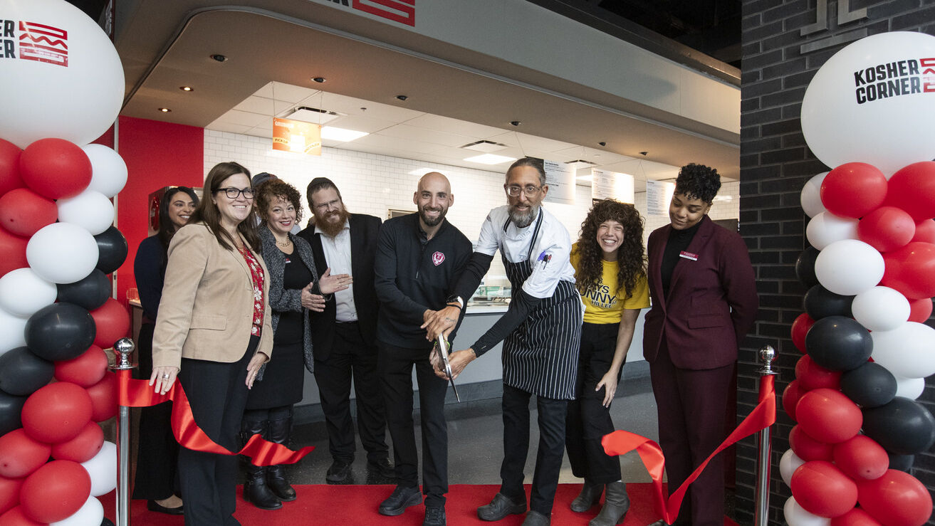 Kosher Corner ribbon cutting pictured.