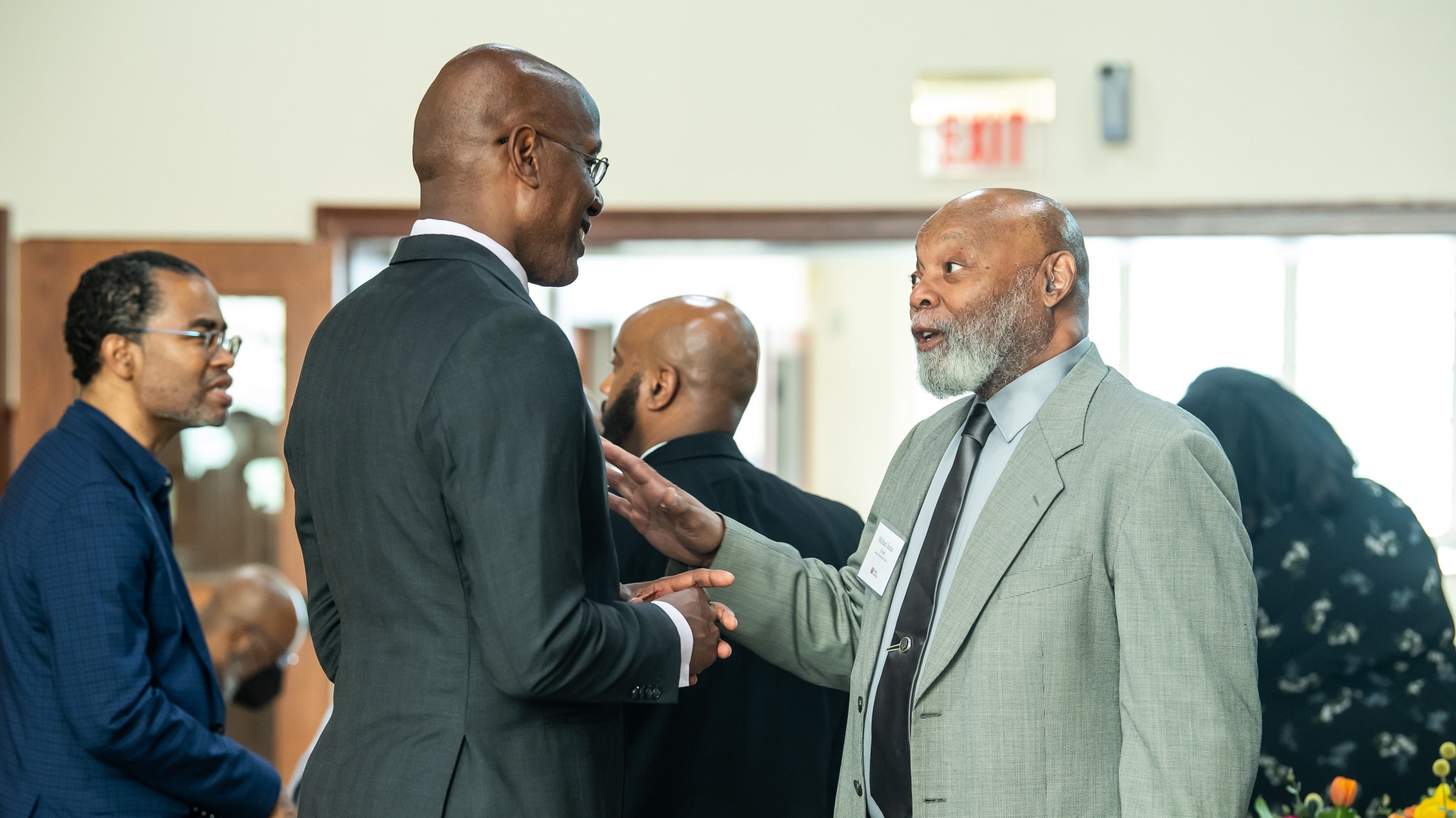 Image of President Wingard and Reverend Michael James Evans.