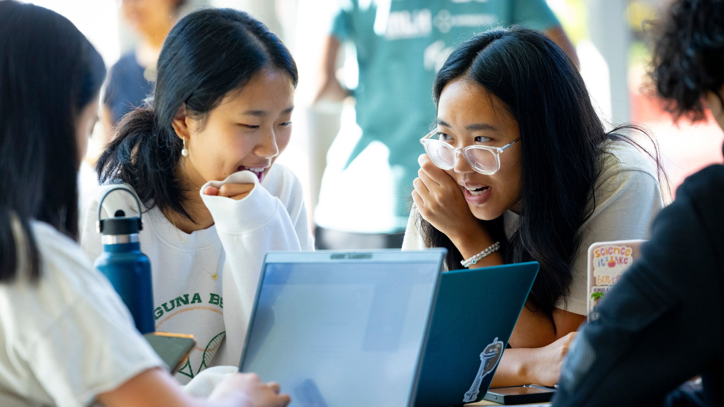 Image of students working at OwlHacks.