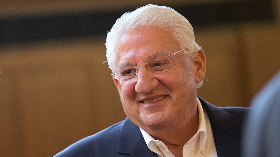 Len Barrack smiling at an event on Temple’s Main Campus.