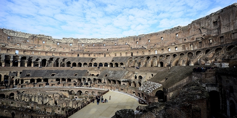 The Colosseum in Rome, Italy. 