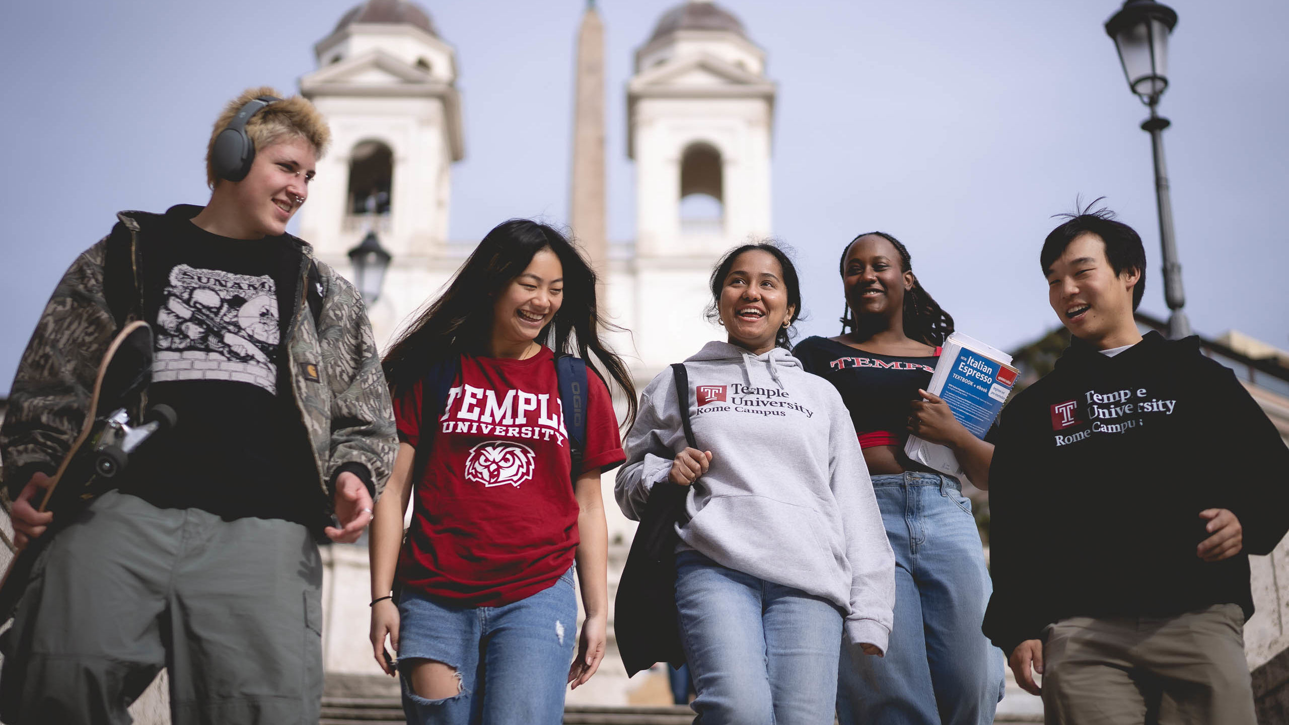 Students at Temple Rome's new location