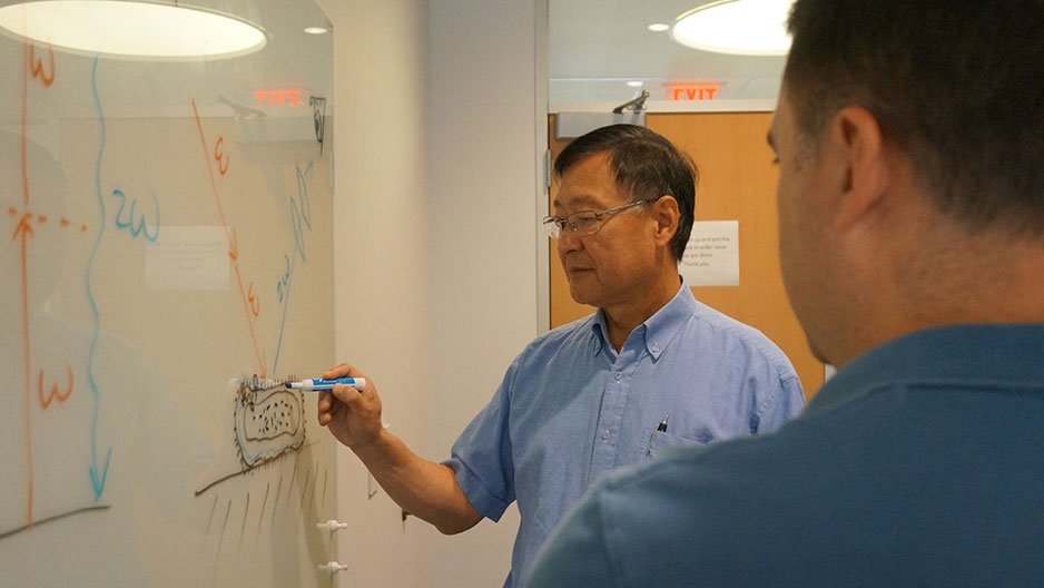 Hai-Lung Dai at a whiteboard