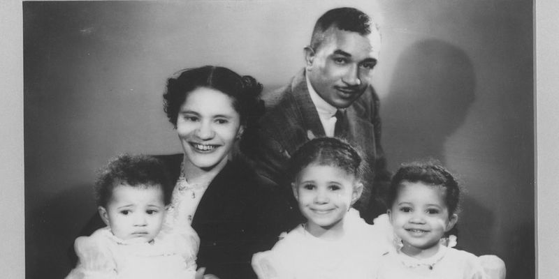 Cecil B. Moore and his wife and daughters.