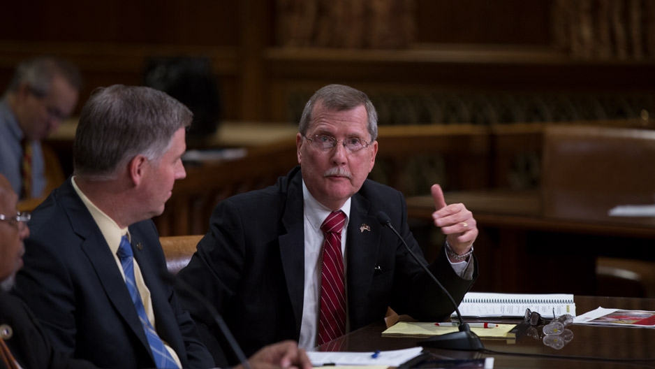  President Englert testifying in Harrisburg.  