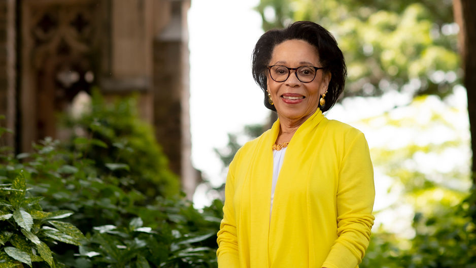 President Epps pictured wearing a yellow jacket.