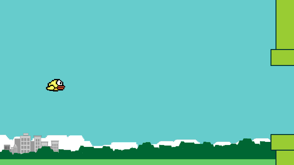  Image of the mobile game Flappy Bird.    