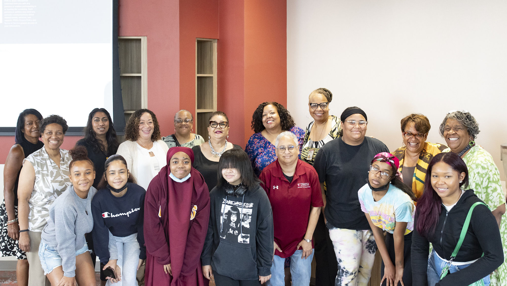 Girls’ High alumnae that now work for Temple interact with students from their alma mater.