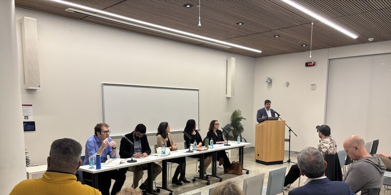 Image of Temple faculty at Wednesday's Grand Challenges event.
