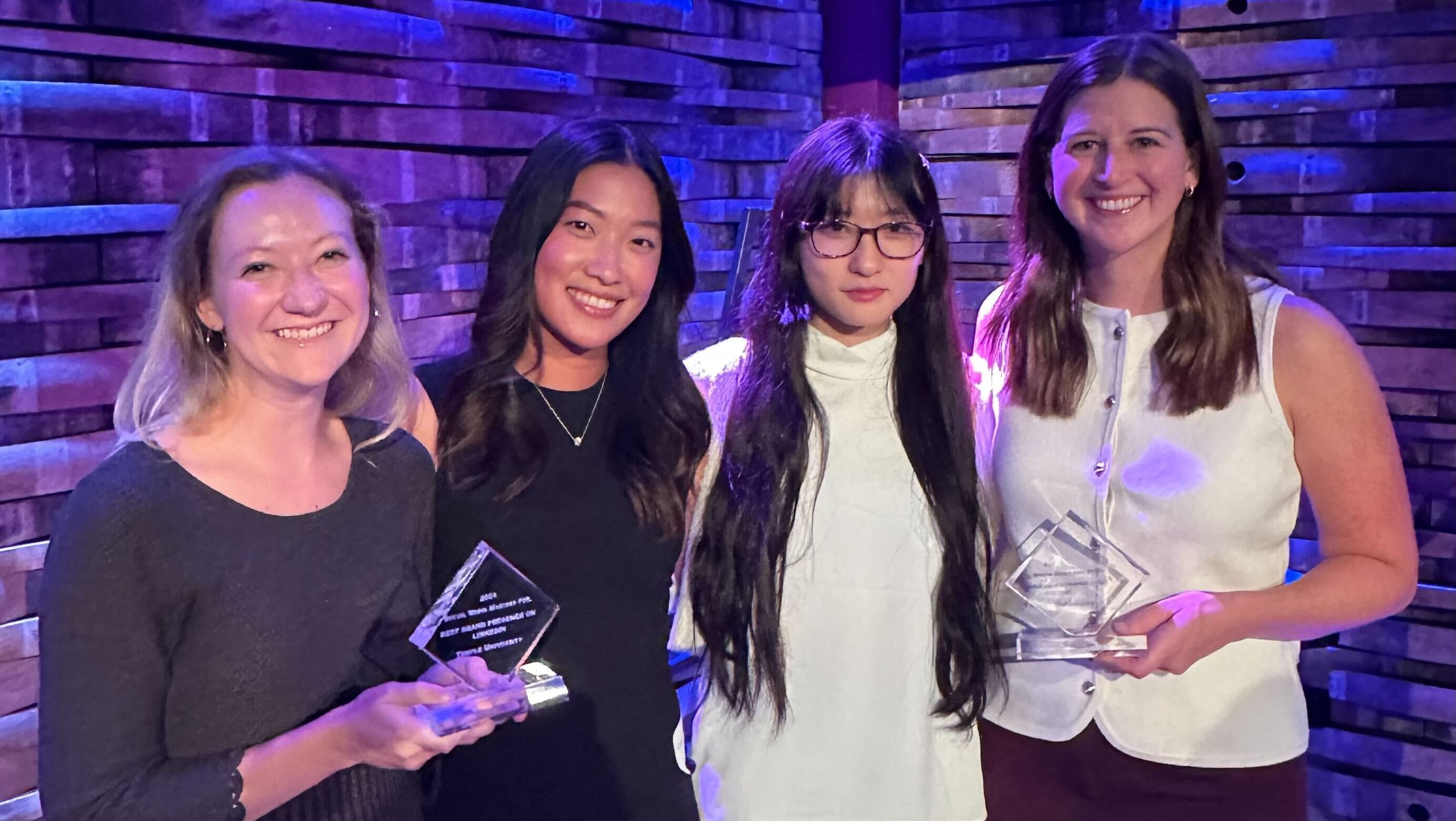 Temple's social media team at the Social Media Masters Awards Ceremony 2024