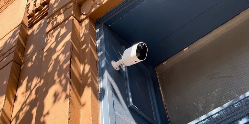 An image of a security camera pictured.