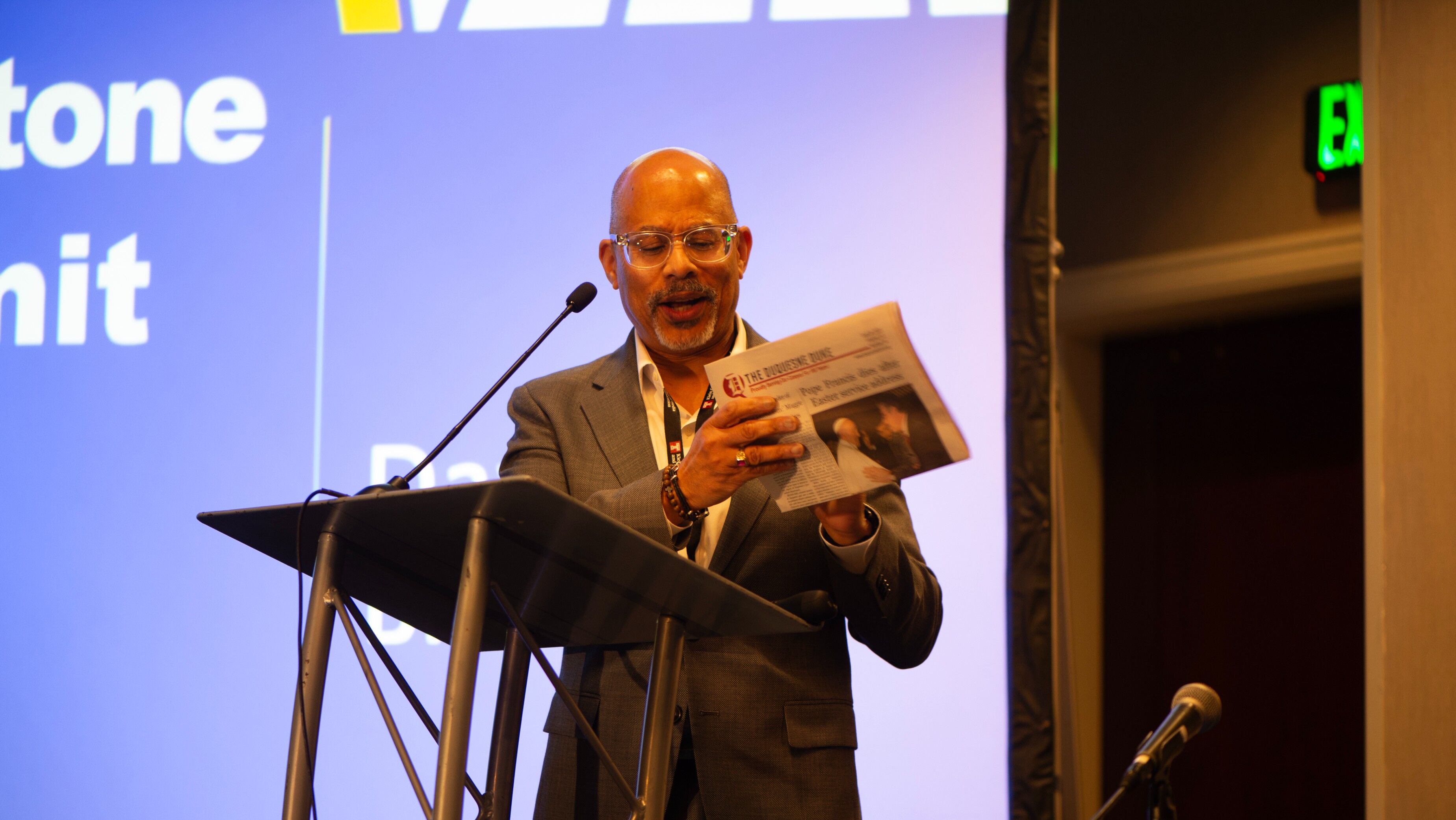 Image of David Brown at the Keystone News Summit.