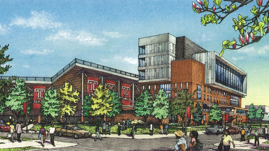 sketch showing multipurpose facility at 16th and Norris