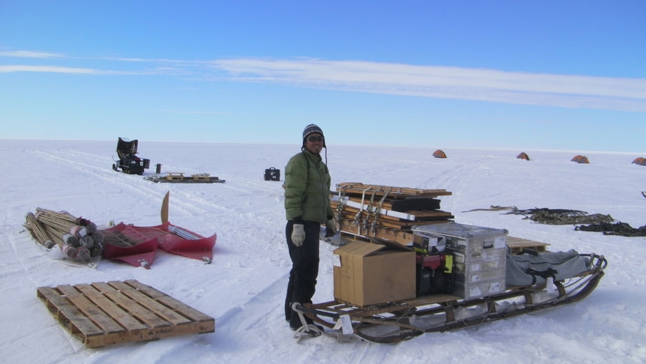 Assistant Professor Atsuhiro Muto in Antarctica