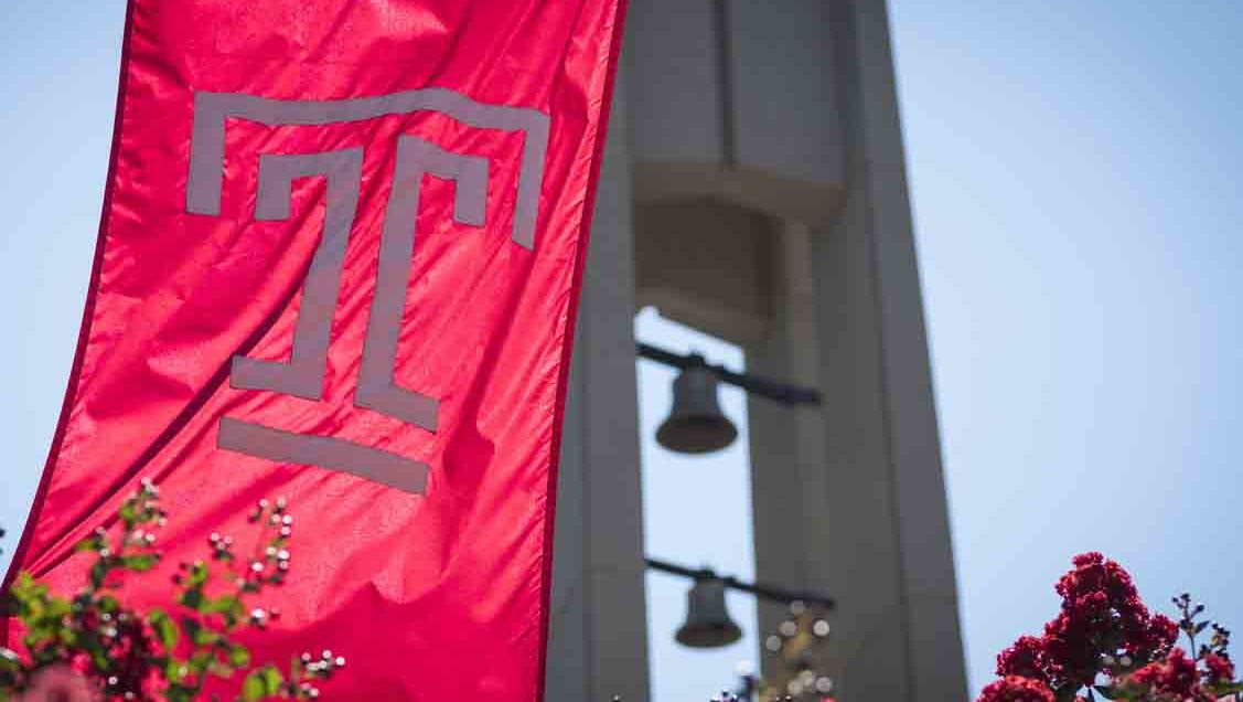 Tempe flag in front of Bell Tower