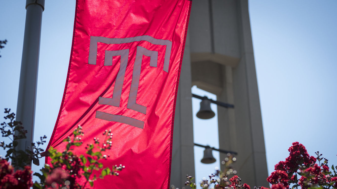 flag near the bell tower