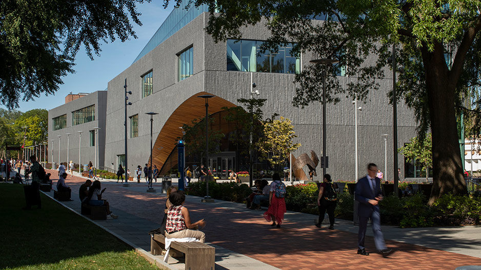 exterior of Charles Library