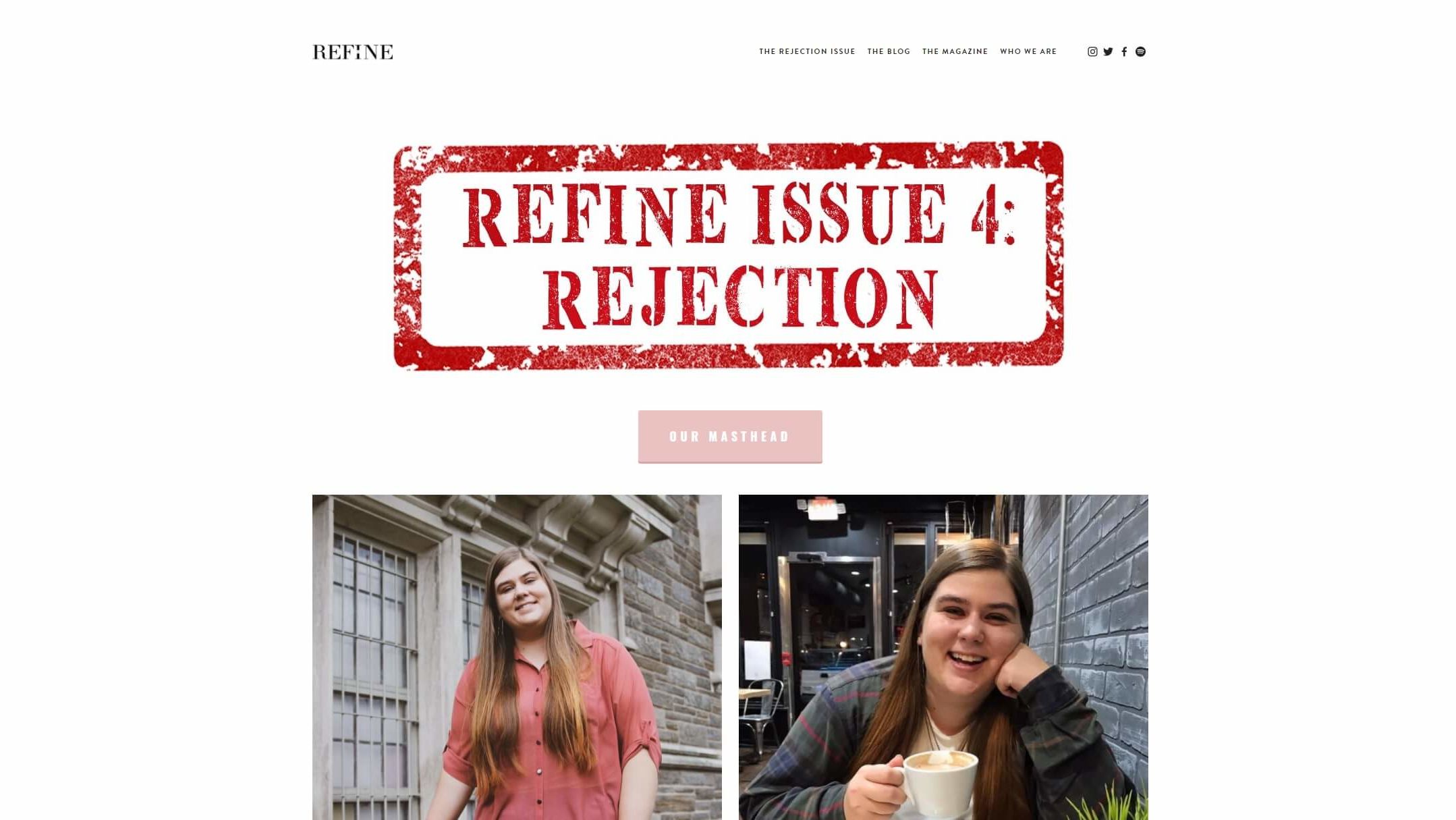 A screenshot of issue 4 of REFINE magazine.