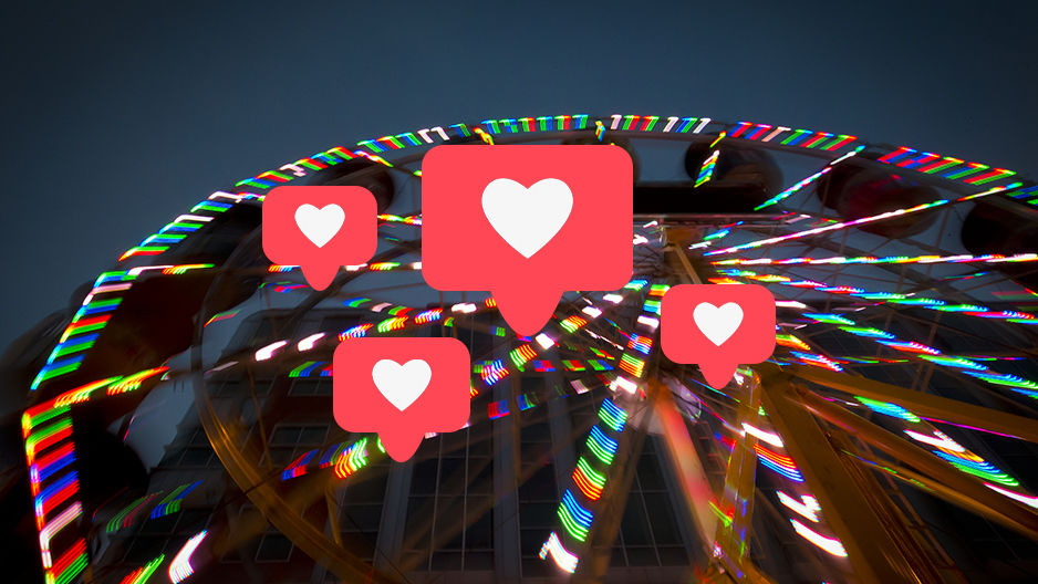 hearts and ferris wheel