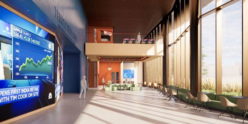 A rendering of the lobby of the new Klein and CPCA building.