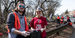 James Maguire and Meara Kuhfahl at a park cleanup