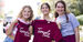 Three students with Temple t-shirts