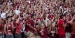 Owls fans dressed in Cherry and White