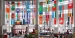 Student Center lobby with international flags