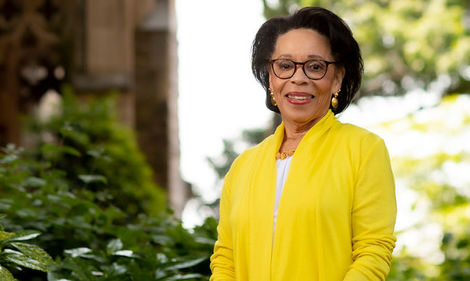 President Epps pictured wearing a yellow jacket.
