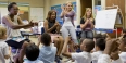 preschool students during a classroom lesson.