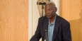 Charles Blockson speaking at a podium