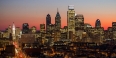 Philadelphia’s skyline from Temple’s Main Campus.