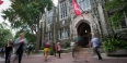 Students outside Sullivan Hall on Temple’s Main Campus.