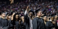 Graduates celebrating at Temple's Commencement ceremony.